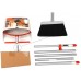 Broom and Dustpan/Broom with Dustpan Combo Set,Standing Dustpan Dust Pan with Long Handle 40"/52" for Home Kitchen Room Office Lobby Indoor Floor Cleaning Broom Dustpan Set Upright