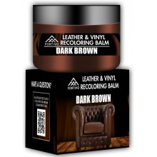 Dark Brown Leather Recoloring Balm - Leather Repair Kits for Couches - Leather Restorer for Couches Brown Car Seat, Boots - Cream Leather Repair for Upholstery - Refurbishing Dark Brown Leather Dye